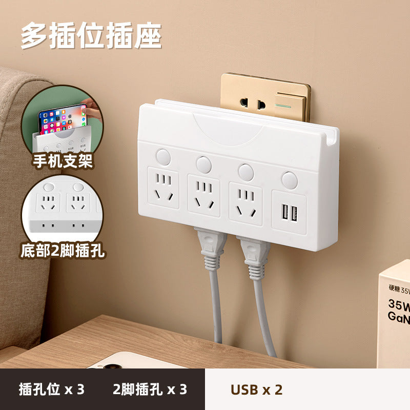New arrival bedside socket converter smart usb socket plug pure copper one to multi-slot multi-function socket night light