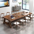 Office casual negotiation table living room table workbench solid wood large table rectangular bar table office table and chair combination