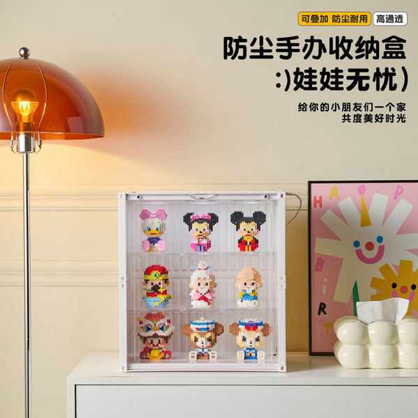 Thickened container blind box storage display stand POP MART figure storage box dust doll display cabinet