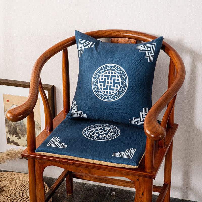 New chinoiserie guochao cushion pillow tea table cushion living room sofa taishi chair armchair backrest for home cushion cushion