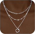 new arrivalfashioncasual stackable exquisite 14k gold-plated fashionbows paper clip pendant necklace