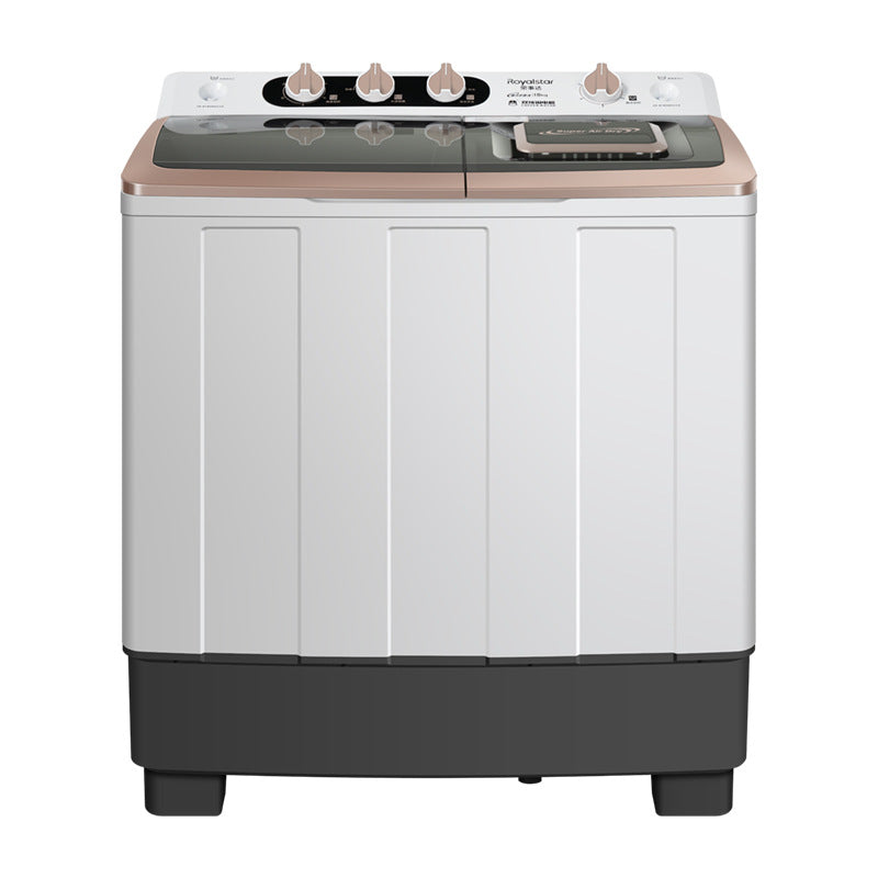[copper wire motor] royalstar 10kg semi-automatic washing machine double cylinder gold large capacity double barrel for home