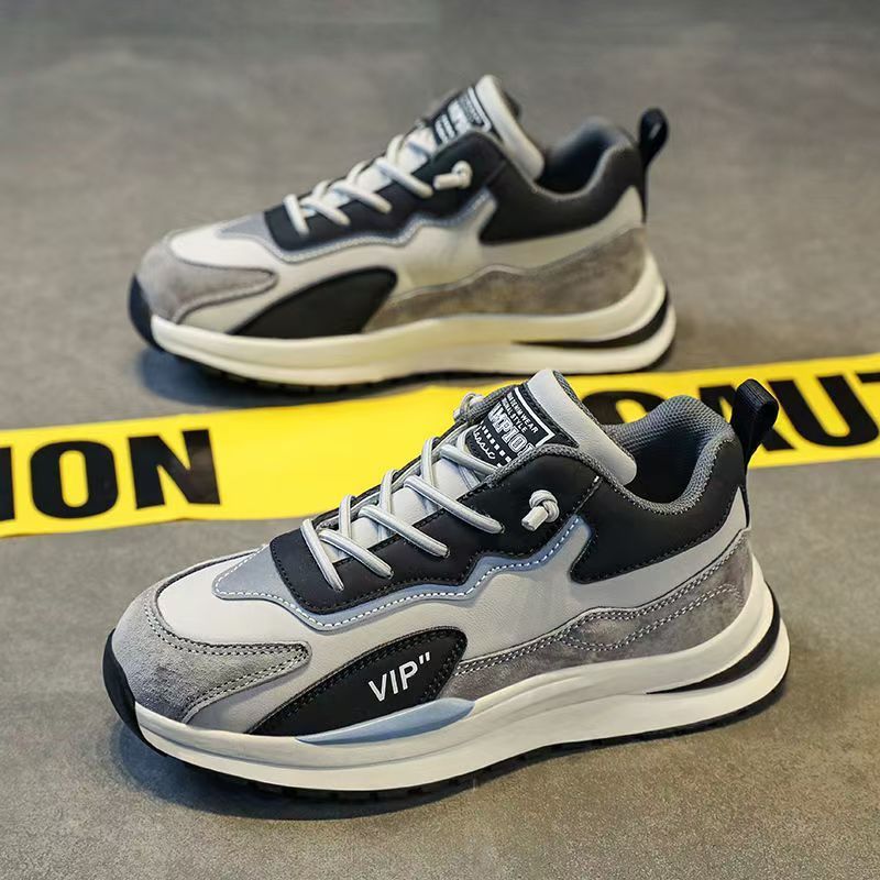 Men's leather sneakers - spring 2025 new collection: casual, youthful, running, chunky sole, dad shoes, trendy ins style