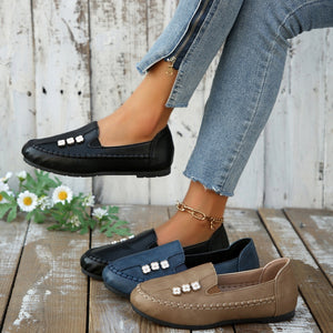 plus sizespring & fallnew arrivalfashioncasualflats lightweight bean shoes cross-border flats stitching women's shoes wholesale
