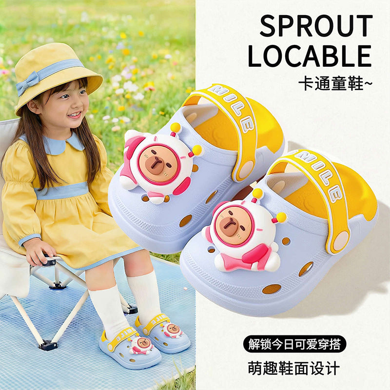 Kids' clogs: summer indoor anti-slip cartoon sandals for girls and boys (toddler to big kid sizes) - perfect for indoor use, outdoor wear, and beach days