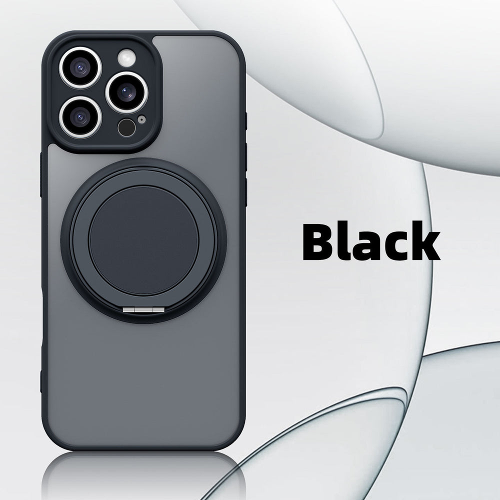 Iphone 17 phone case - new skin-feel matte finish with 360° magnetic stand, universal fit for apple 16 pro max