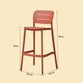 Nordic designer bar stool - modern minimalist, light luxury plastic bar chair, stackable, trendy bar outdoor high stool