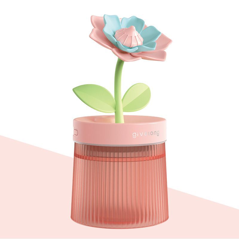 Flower humidifier desktop humidifier small mini air humidifier for office, car, home, spray, dormitory, bedroom