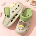 Adult women's thick bottom crocs women's new arrival non-slip beach heightening toe cap sandals slippers women's summeroutwear