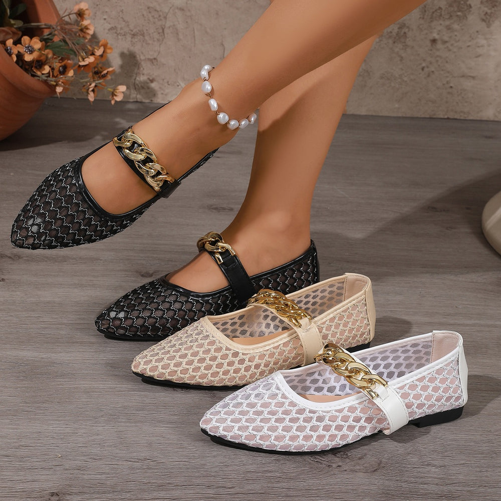 summer new arrival: plus-size women's casual comfortable hollow-out pocket pointed-toe breathable flat sandals for export