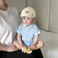 Summer lightweight chic baby boy short-sleeve romper outfit - summer wear for newborns and infants, perfect for outdoor adventures