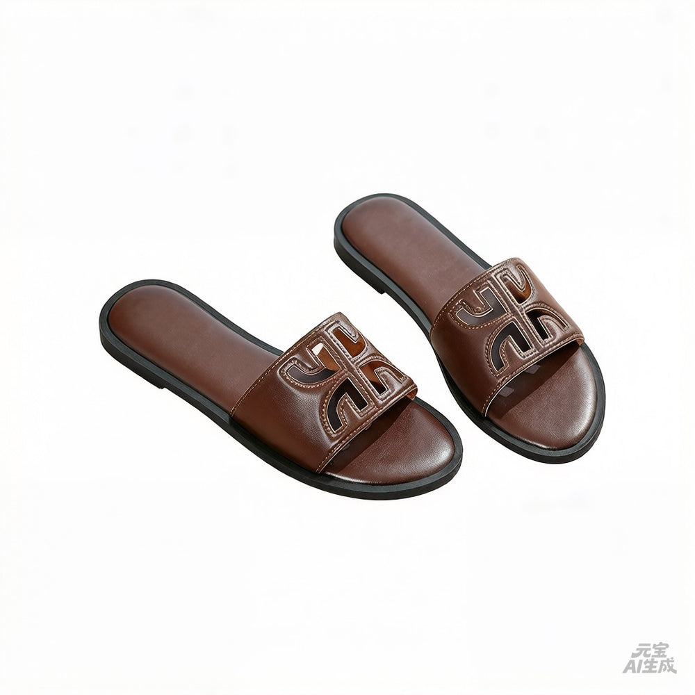 European and american summer new slippers women's slippers one-line slippers fashion plus size european and american cross-border flats slippers women