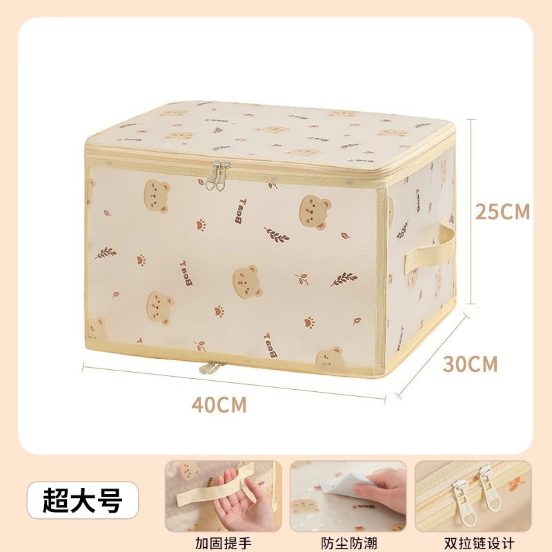 Clothes storage box Household large-capacity foldable storage box Pants layered finishing box Wardrobe storage artifact