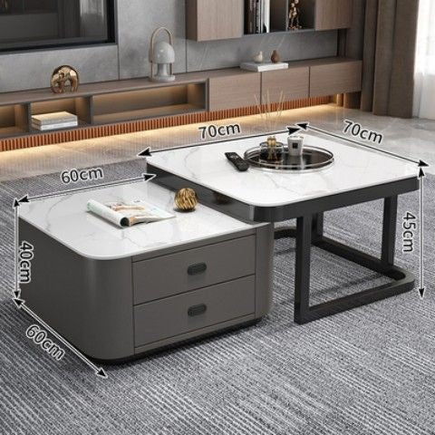 Rock slab coffee table living room for homenew arrivalpopularaccessible luxuryclassy table square folding marble small apartment tea table