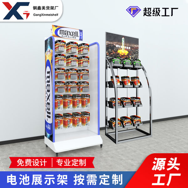 New battery shelves Electronic accessories Metal display racks Multi-layer mobile shopping malls Supermarkets general merchandise display racks