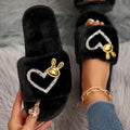 New arrivalcute cartoon cotton slippers for women autumn winter indoor and outdoor heattechfor homefleece-lined large size fur slippers