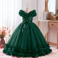 export girls' dresses: elegant embroidered mesh flower girl dresses, wedding gowns, evening dresses, runway & banquet apparel - wholesale