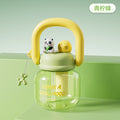 Cartoon kids water cup double drink carrying kettle large capacity high appearance portable big belly straw cup high temperature resistant plastic cup