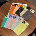 Suitable for iphone16 macaron contrasting color mesh cooling mobile phone case apple 17 thin and light large window protective case 15