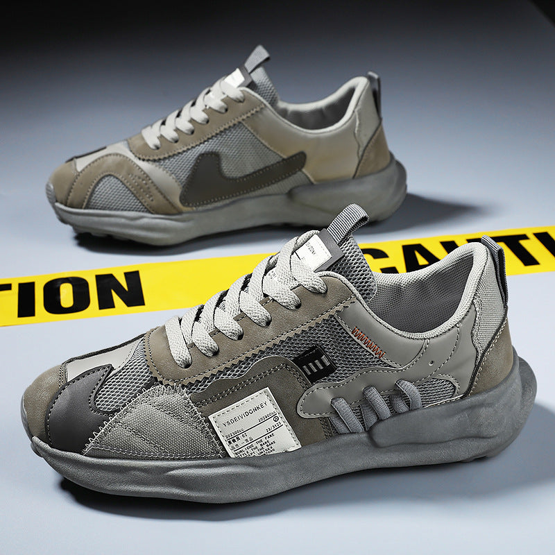 Men's spring breathable 2025 new mesh athletic casual running design niche travel dad shoes versatile trendy sneakers