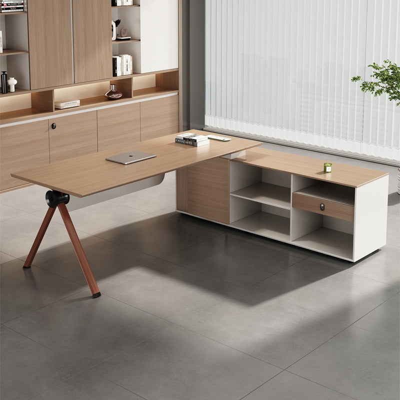 Office desk - minimalist modern manager desk - light luxury executive desk - high-end boss office desk and chair set - ceo executive desk