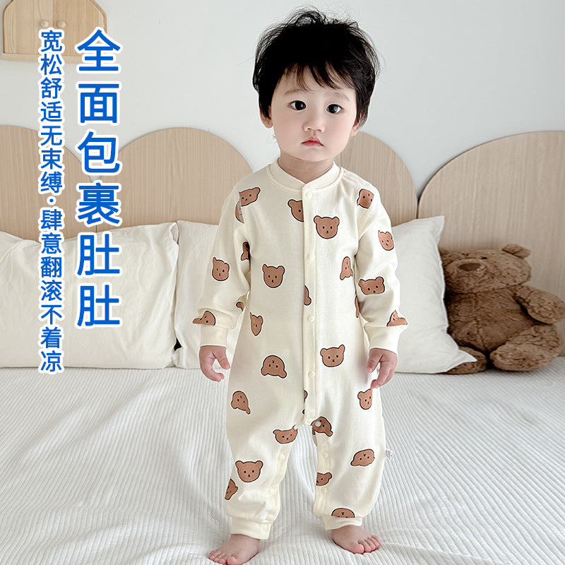 Ins baby clothes fall and winterbear outing one-piece jumpsuit baby boy romper jumpsuit pajamas