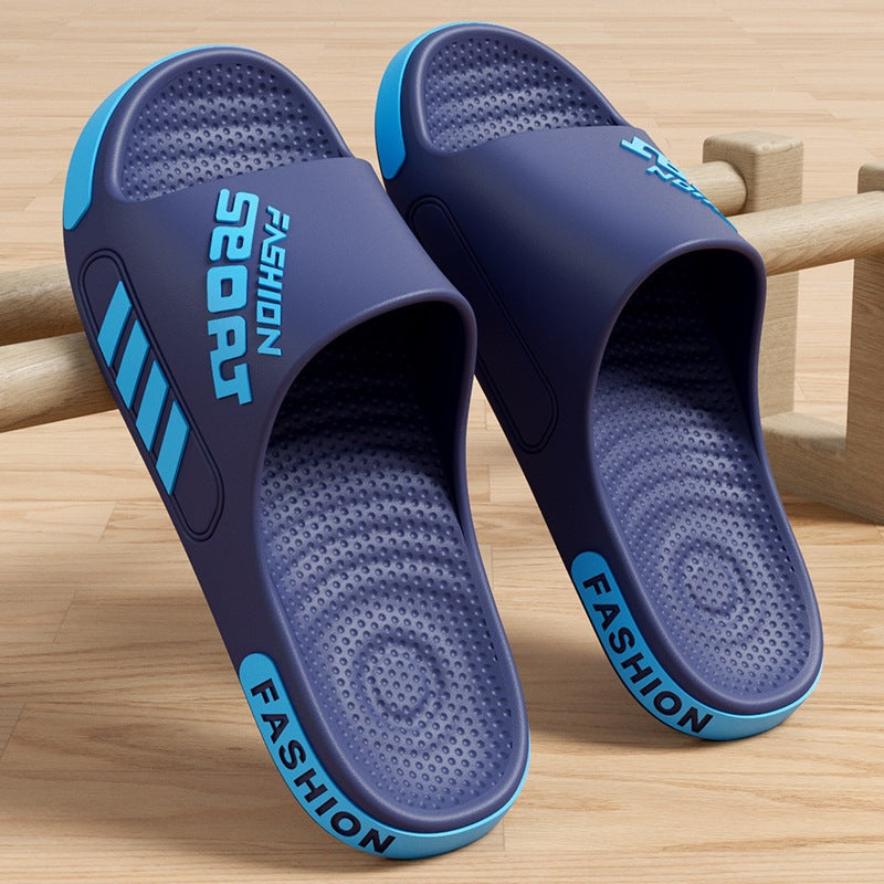 Eva summer new slippers men's outdoor plus size trendy home indoor bath soft sole wear-resistant sports sandals