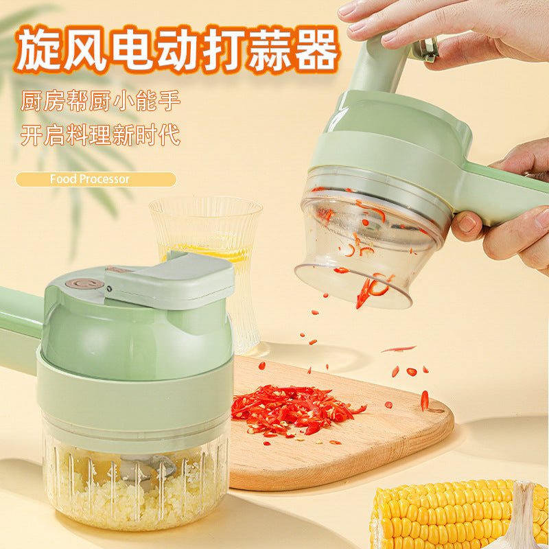 New arrival electric food processor multi-functional for home slicer handy gadget garlic grinder electric compact handheld vegetable cutter