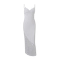 European and american women's clothing  summer new lace patchwork open back sexy slim fit high waist slimming camisole dress