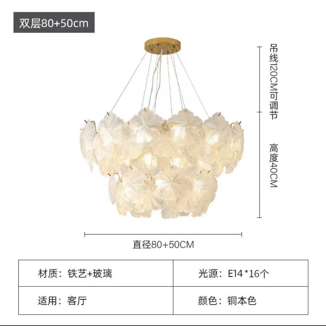 Living room chandelier French light luxury lighting creative high-end snowflake dining room bedroom light modern simple hall main light