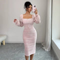 chanel-inspired dress for women, new autumn collection, high-end knitted patchwork, slimming and figure-flattering dress