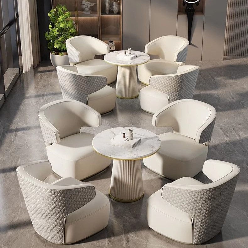 Reception and reception internet celebrity table and chair combination sales office negotiation accessible luxury hotel rest area business single sofa electric