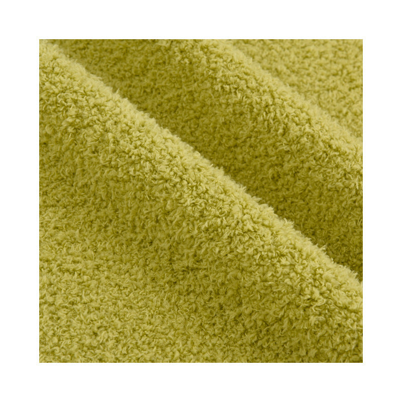 All-polyester double-sided cloud flannel fabric, autumn and winter loungewear plush toy throw pillow pajamas plain flannel fabric