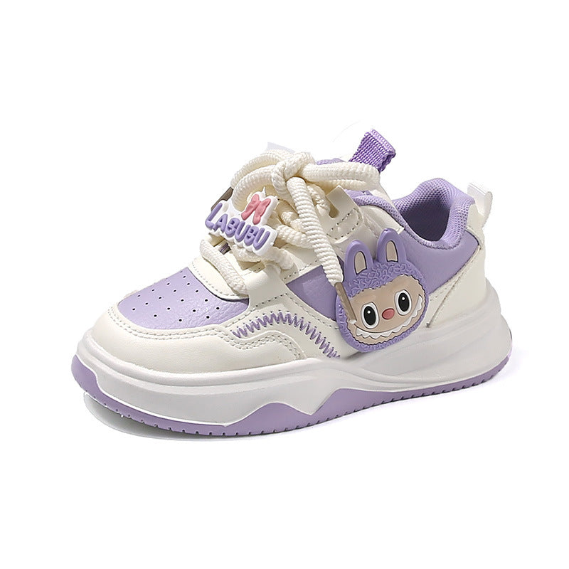Children's flat baseplate shoes 2025 autumn new student campus versatile casual shoes girls outdoor simple sports shoes