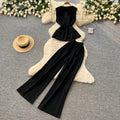 Lightly mature elegance style strappy eleganttwo-piece set women's summer age-reducing work clothing suit collar loose pantseasiest for matchsuit