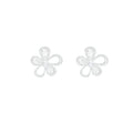 Silver needle korean style lace design hollow flower s family pearl stud earrings women's high-end earrings elegant stud earrings