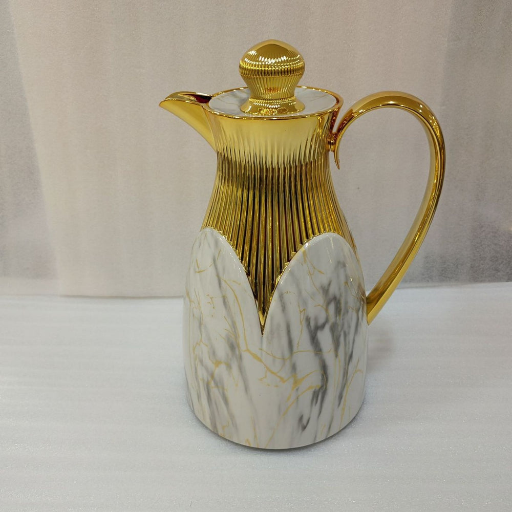 Wholesale cross-border luxury insulated kettle: large capacity coffee pot for home and commercial use, insulated water kettle with logo, gold teapot