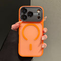 Lycra matte skin feel magnetic compatible iphone 17 case, iphone 16, iphone 15 large window premium protective cover