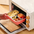 304 stainless steel insulated lunch box - perfect for office workers, students, and cafeteria use. features divided compartments and microwave-safe design