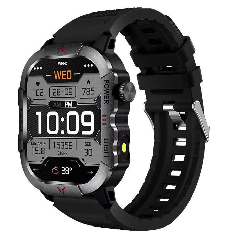 Bluetooth blood pressure sports flashlight watch smart call x31 smart multi-outdoor watch heart rate black green adult