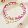 Wholesale seashell necklaces - cross-border jewelry, ethnic-inspired accessories, niche & high-end, light luxury rice bead choker necklace for women