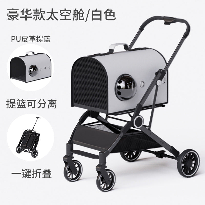 Inlair pet stroller - lightweight, foldable, 2-in-1 design for small to medium dogs and cats. specifically designed for dogs and cats