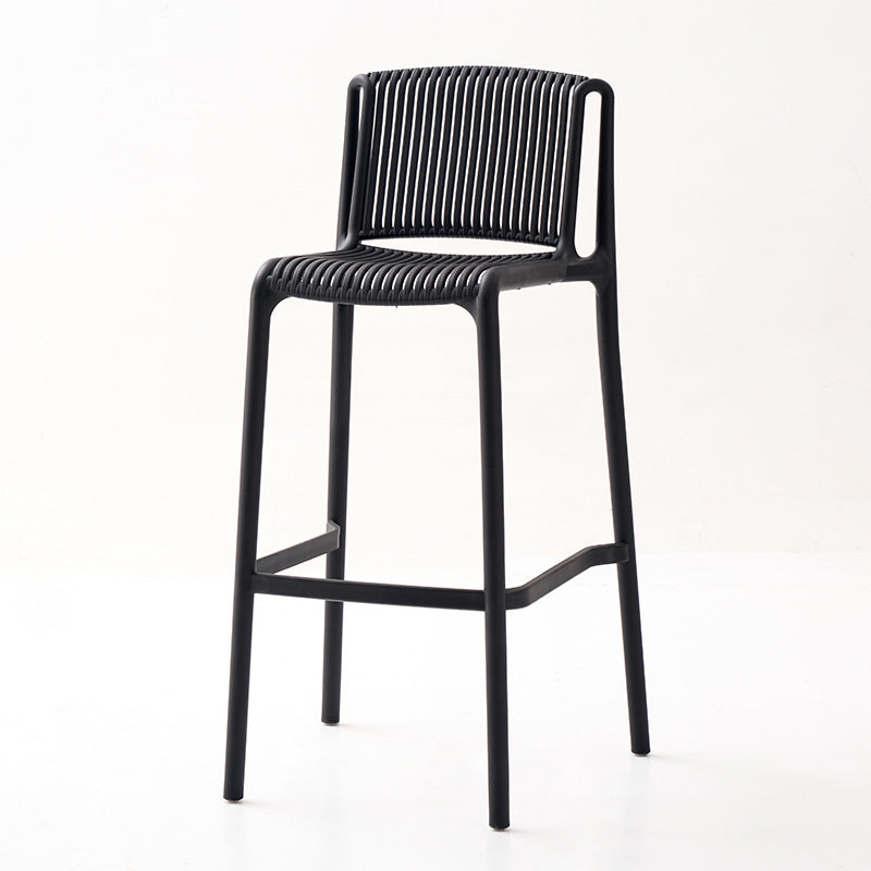 Scandinaviancasual bar chair accessible luxury plastic bar chair stackable high stool popular bar stool outdoor back chair