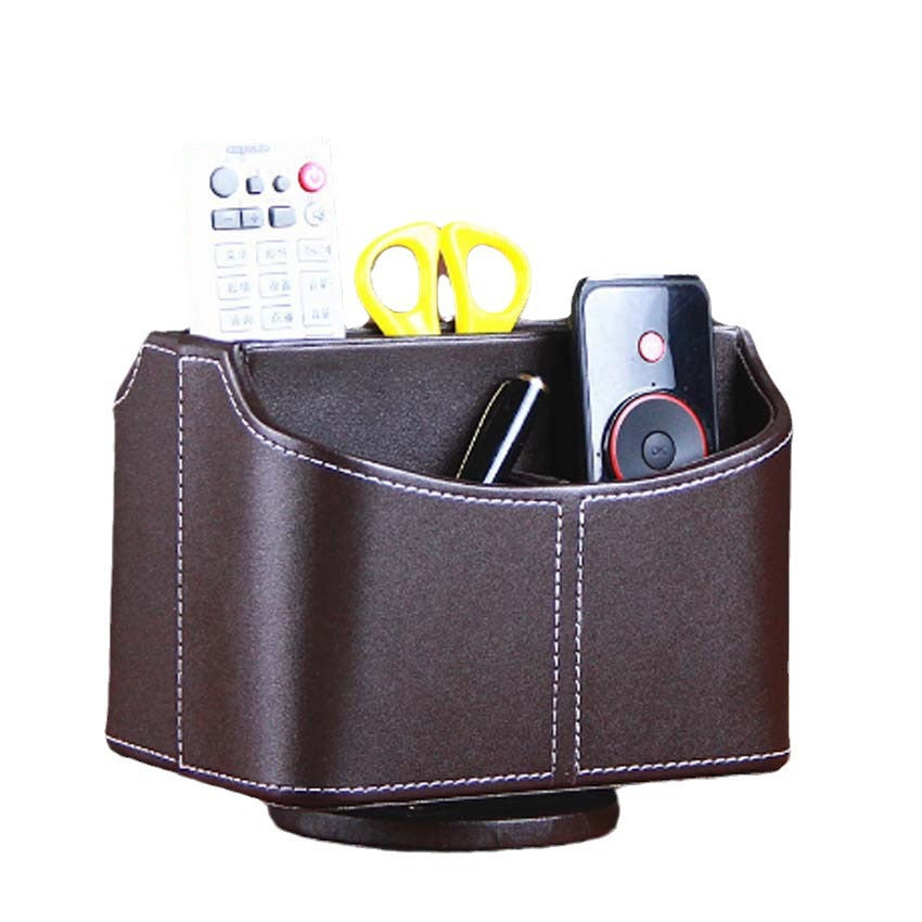 Creative home table 360-degree rotating storage box, living room office desktop black needle remote control storage box