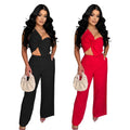 C7375 cross-border   fashion women's sexy bow casual pants two-piece set new