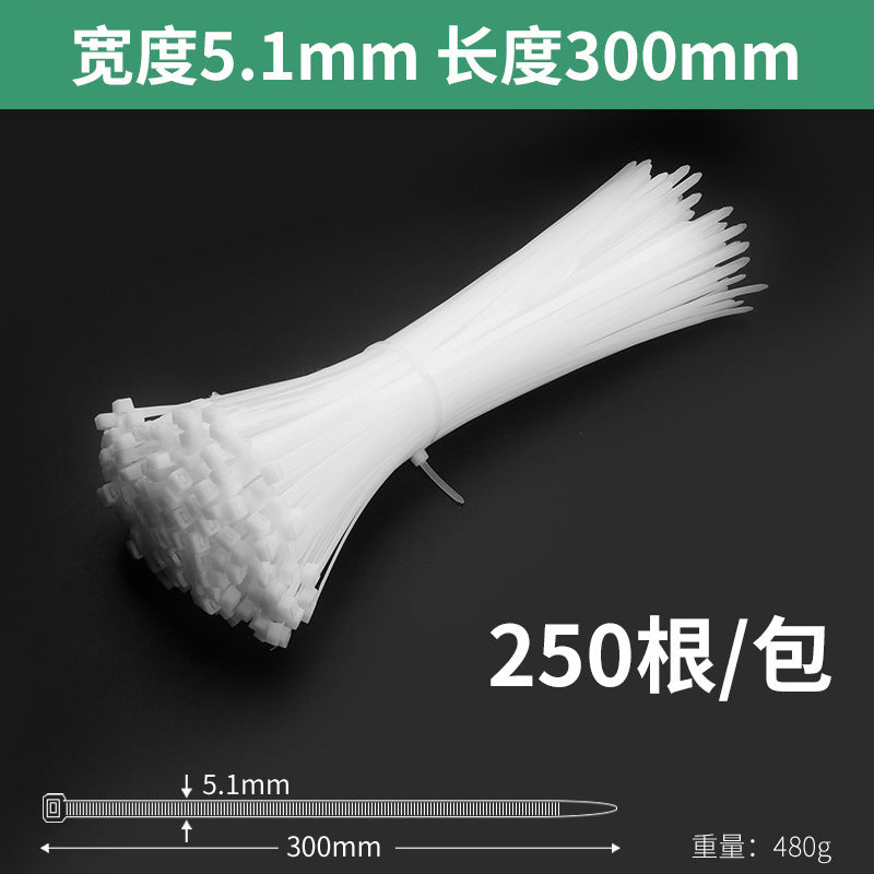 Nylon cable ties, plastic buckle, strong anti-theft buckle, wire tie, self-tightening, self-locking black strap