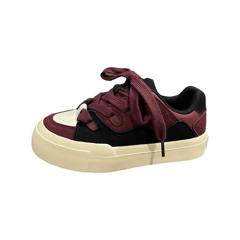 Dopamine sneakers women's 2026 spring new bread shoes easiest for matchniche stylethick sole heightened sports casual white shoes