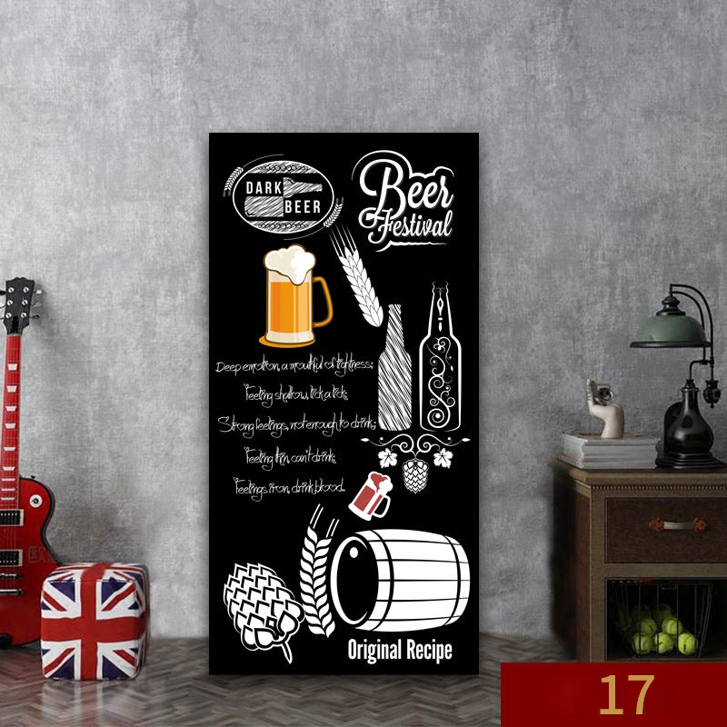 Bar wall decoration painting leisure bar pub box mural industrial style background wall beer KTV hanging painting