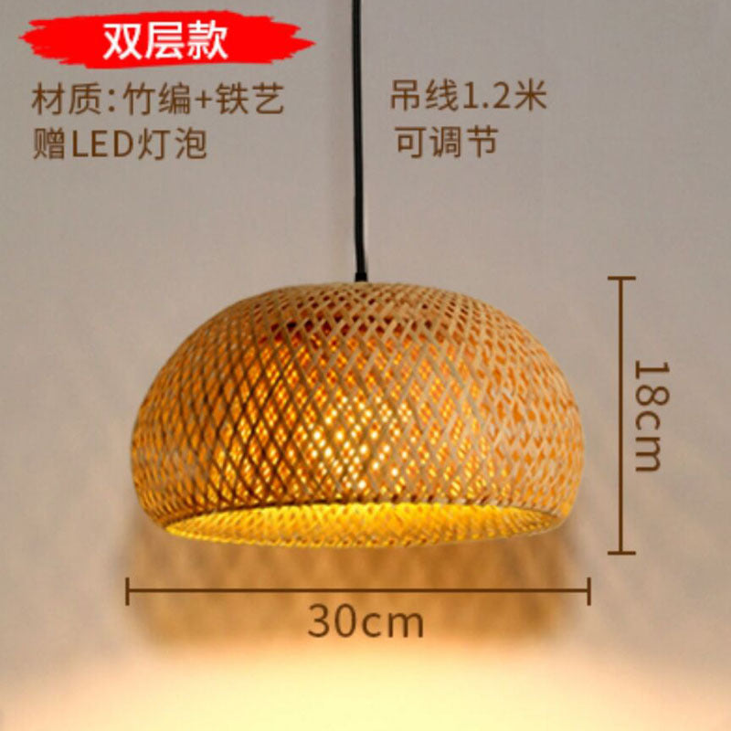 Japanese chandelier restaurant light tatami light new Chinese bamboo lamp zen light tea room light Chinese style bamboo art lighting