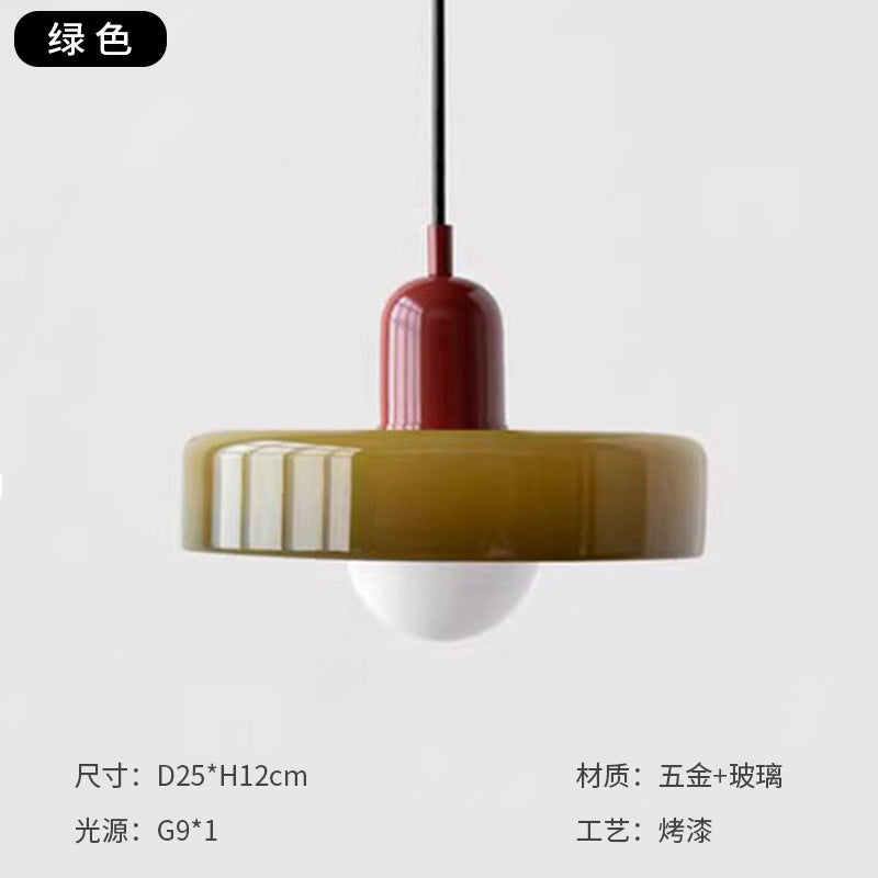 Vintage glass tea room chandelier high-end simple tea restaurant study dessert shop coffee shop decorative chandelier